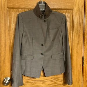 Vintage Ann Taylor 87% wool brown suit jacket with multiple variations t…